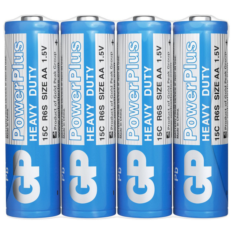 Батарейки солевые R06 AA 4шт от GP Batteries + 1