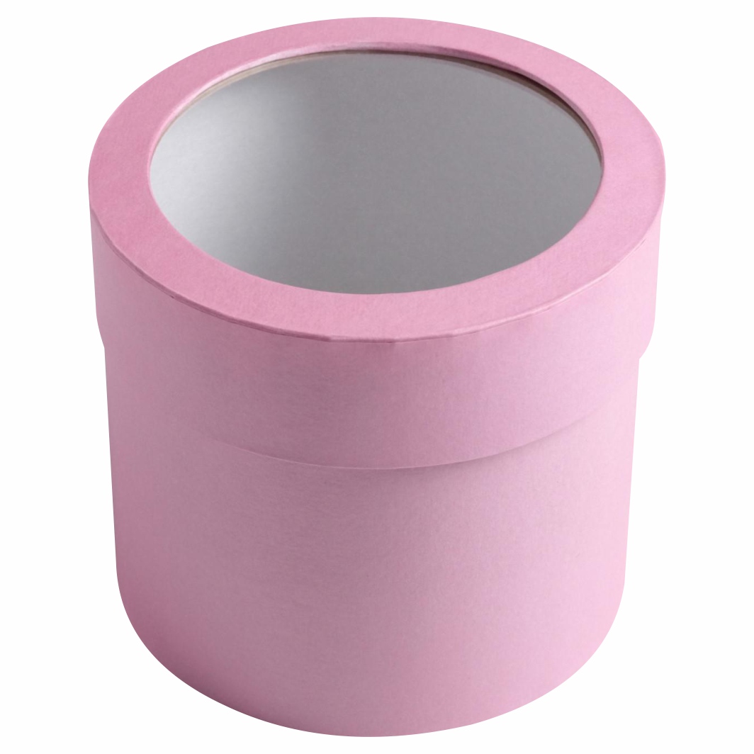 Коробка с PVC-окном «Розовая» 1шт от Дарите Счастье + 5