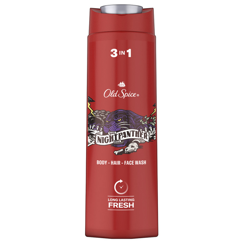 Гель для душа+шампунь 2в1 Nightpanther 400мл от Old Spice + 1