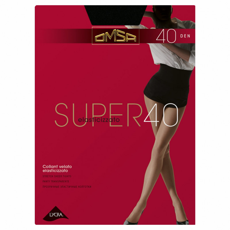 Колготки Super 40den, Nero черный 2р от Omsa + 1