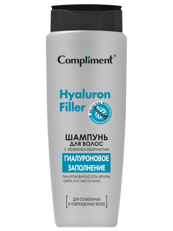 Hyaluron Filler Шампунь для волос с эффектом керапластики 400мл от Compliment + 1