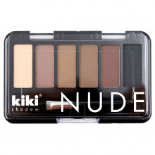 Kiki - Тени для век Nude, тон 904 кремовый, светло-коричневый, бисквит, оливковый, мокко, черный