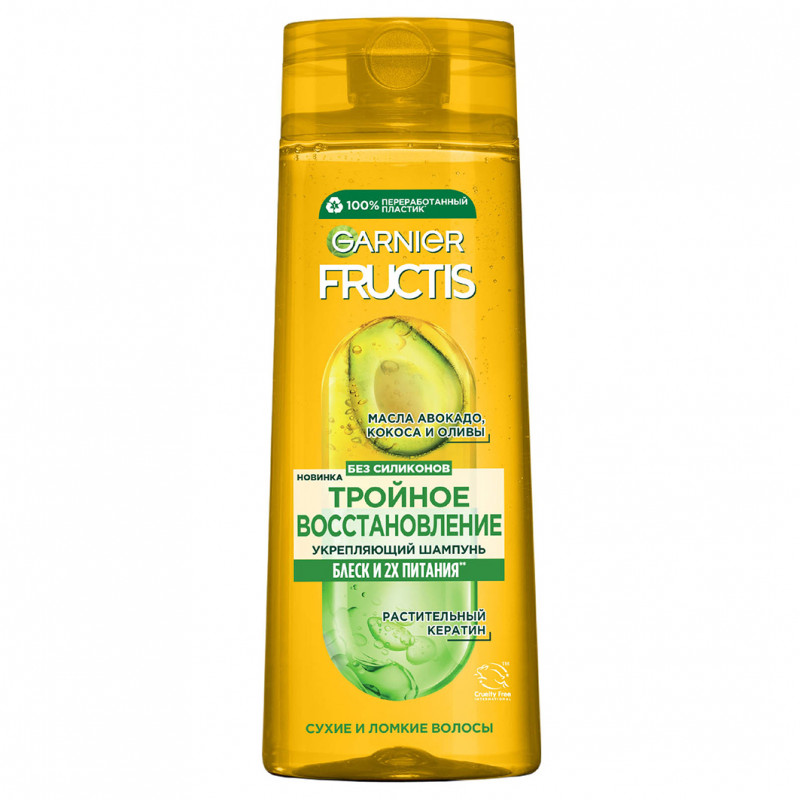 Fructis Шампунь укрепляющий Тройное восстановление для сухих и ломких волос 400мл  от Garnier + 1