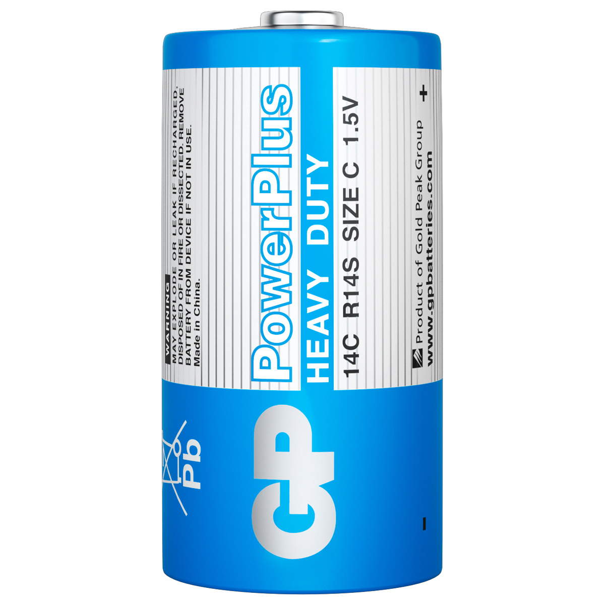 Батарейки солевые R14 C 2шт от GP Batteries + 2