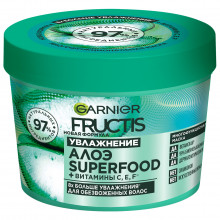 Garnier - Fructis Superfood Алоэ Маска для волос, нуждающихся в увлажнении и мягкости 390мл
