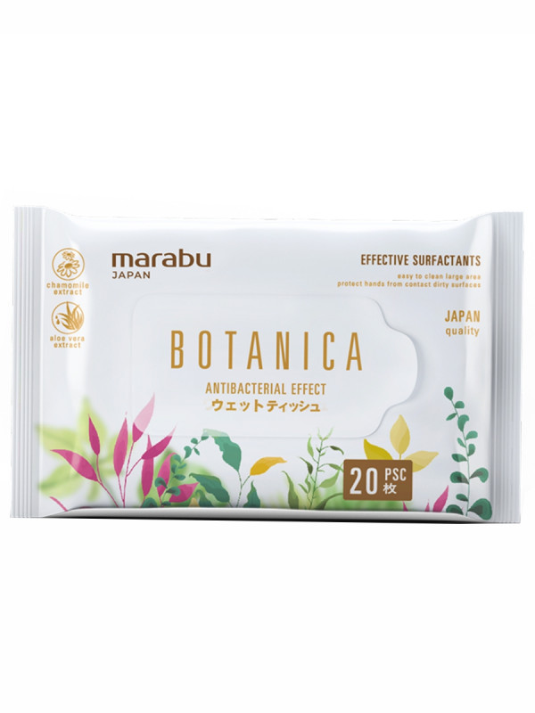 Салфетки влажные очищающие 20шт от MARABU + 1