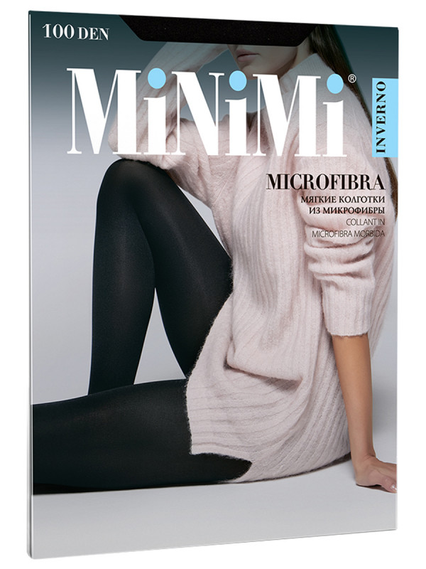 Колготки Microfibra 100den, Nero черный 4р от MiNiMi + 1
