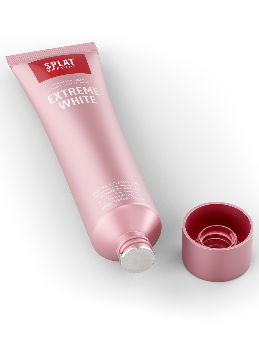 Special Зубная паста-гель отбеливающая Extreme White / Экстра отбеливание 75мл от Splat + 7