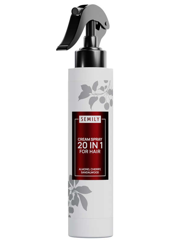 Крем-спрей для волос 20в1 несмываемый Almond, Cherry, Sandalwood 200мл от Semily + 1