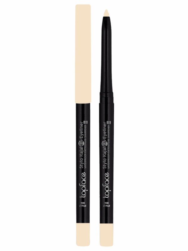 Карандаш для глаз автоматический Stylo Kajal Eyeliner, тон 006 Cream / кремовый от TopFace + 1