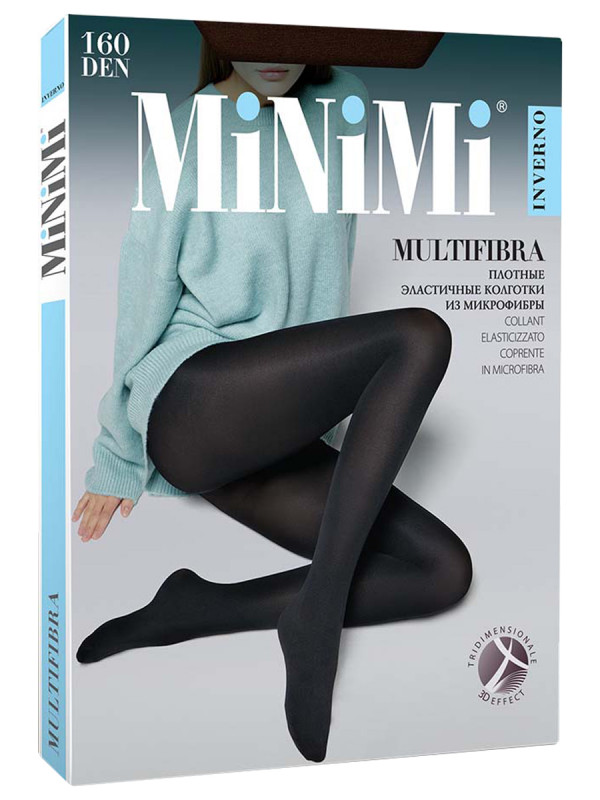 Колготки Multifibra 160den, Nero черный 5р от MiNiMi + 1