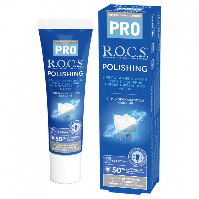 Зубная паста полировочная Polishing 35г/30мл от R.O.C.S. + 1