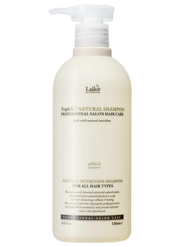 Шампунь с натуральным ингредиентами Triplex Natural Shampoo 530мл от La'dor + 1