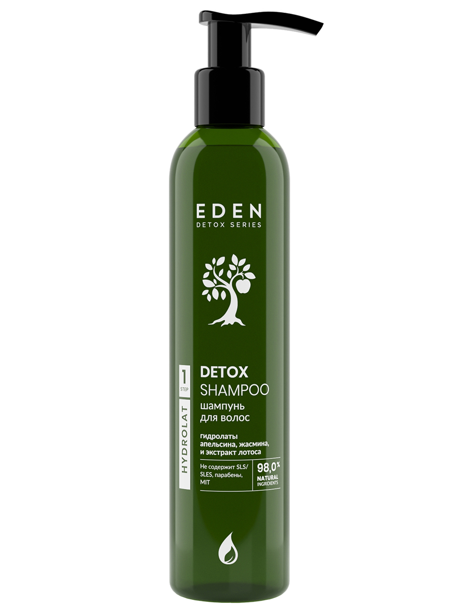Detox Шампунь для волос Hydrolat 350мл  от EDEN + 3