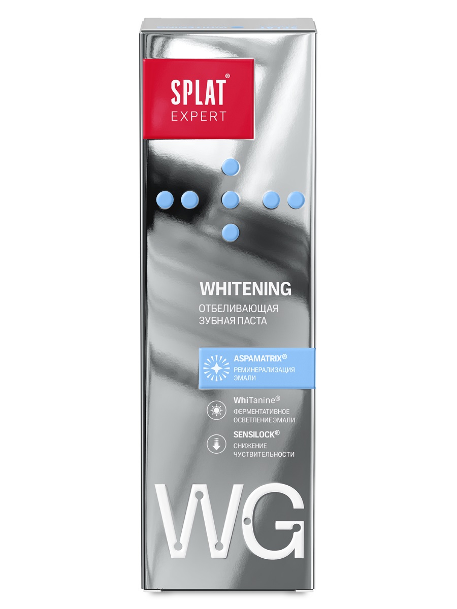 Expert Зубная паста отбеливающая Whitening  75мл от Splat + 2