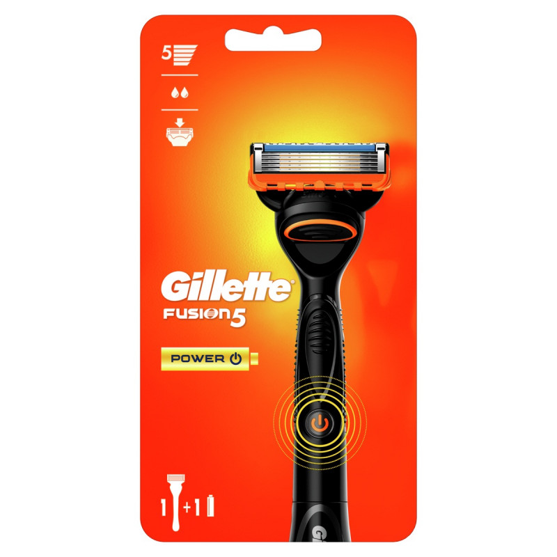 Станок для бритья Fusion5 Power + 1 сменная кассета от Gillette + 1