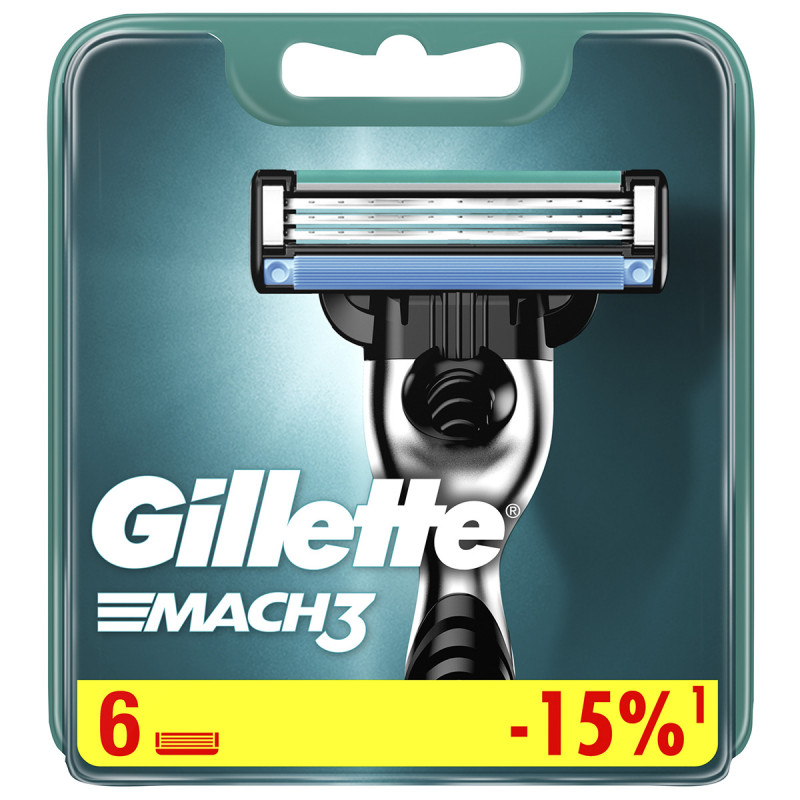 Смееные кассеты Mach3 6шт  от Gillette + 1