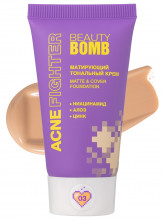 Тональный крем Matte & Cover Foundation Acne Fighter, тон 03 темно-бежевый