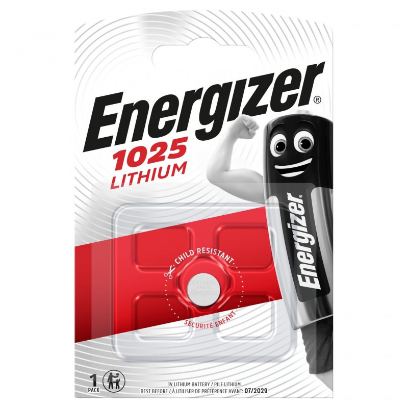 Батарейка Lithium CR1025 1шт от Energizer  + 1