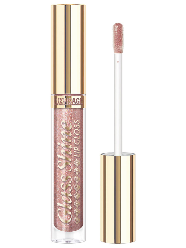 Сияющий Блеск для губ с эффектом объёма Glass Shine, тон 19 Crystal Beige от LuxVisage + 1