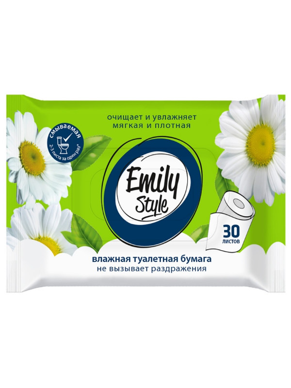 Влажная растворяющаяся Туалетная бумага 30шт от Emily Style + 1