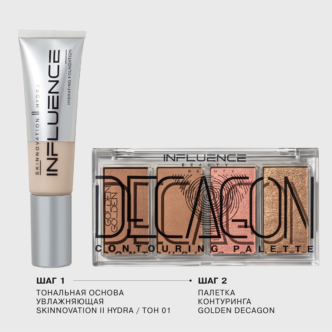 Палетка контуринга Golden Decagon  от Influence Beauty + 9