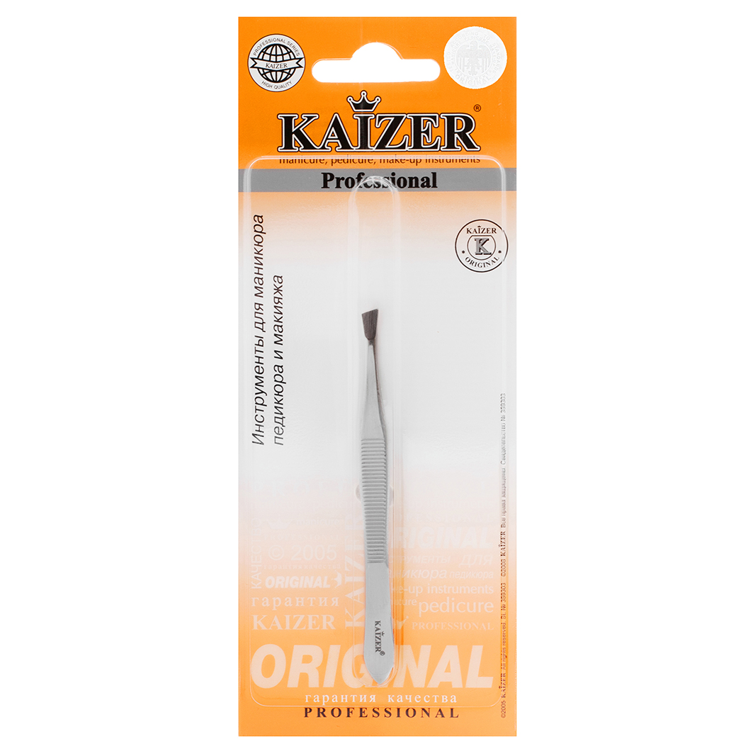 Пинцет матовый скошенный от Kaizer + 3