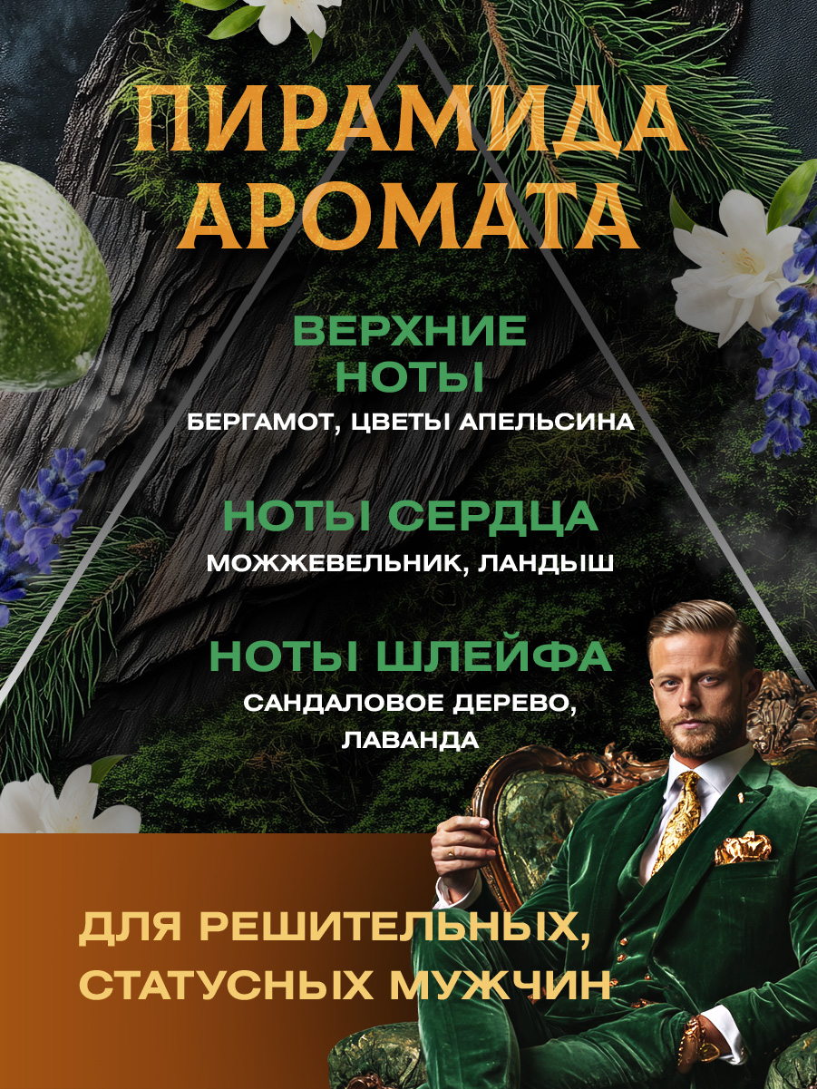 Туалетная вода мужская King Perfume 100мл  от Paris Line Parfums + 3