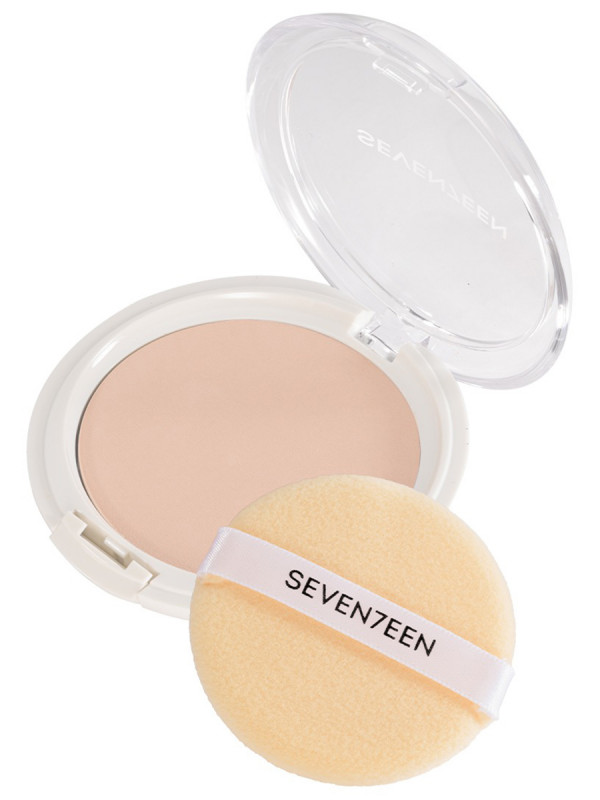 Пудра компактная Natural Silky Transparent SPF15, тон 2 светлый беж от Seventeen + 1