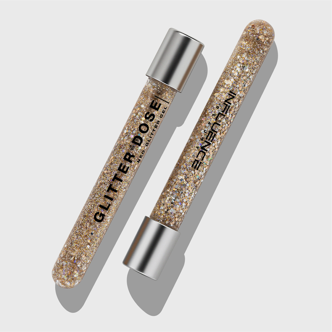 Глиттер на гелевой основе Glitter Dose, тон 03 золотой от Influence Beauty + 6