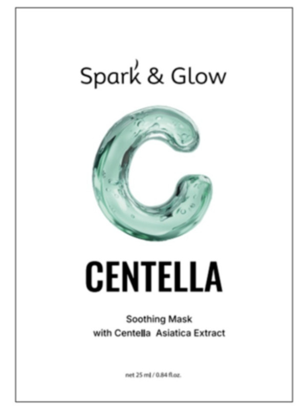 Тканевая маска с центеллой Soothing Mask with Centella Asiatica Extract 25мл от Spark & Glow + 1
