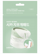 Пэды для лица успокаивающие с центеллой азиатской Ji Woo Gae Cica BHA Blemish Toner Pad 10шт