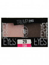 Тени для век двухцветные Triumph Eyes, тон 29 Пыльный розовый и Шоколад