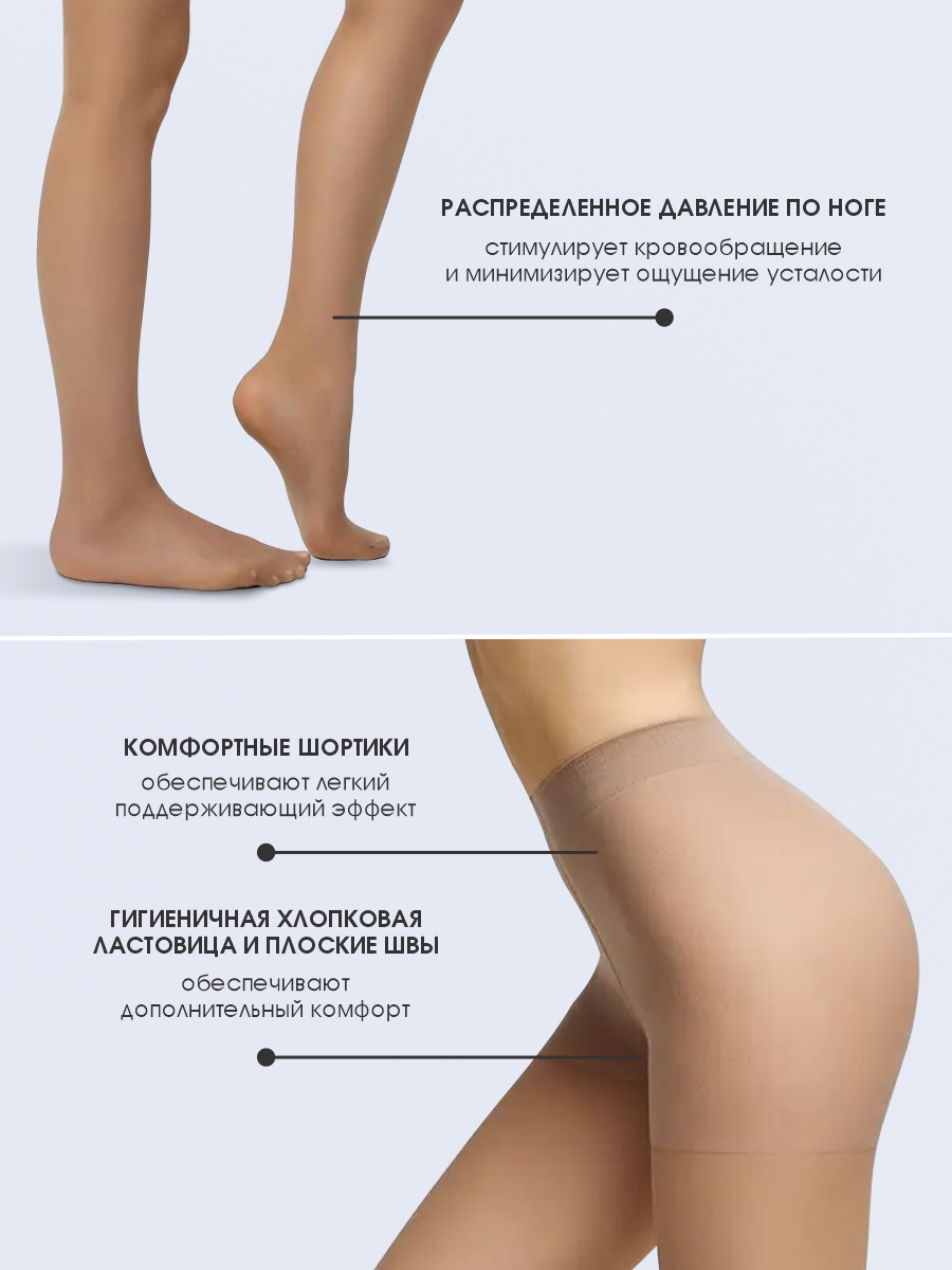 Колготки Ideale 40den, Daino 2р утяжка по ноге от MiNiMi + 2