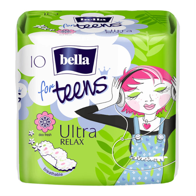 For Teens Ultra Прокладки для подростков Relax 10шт от Bella + 1