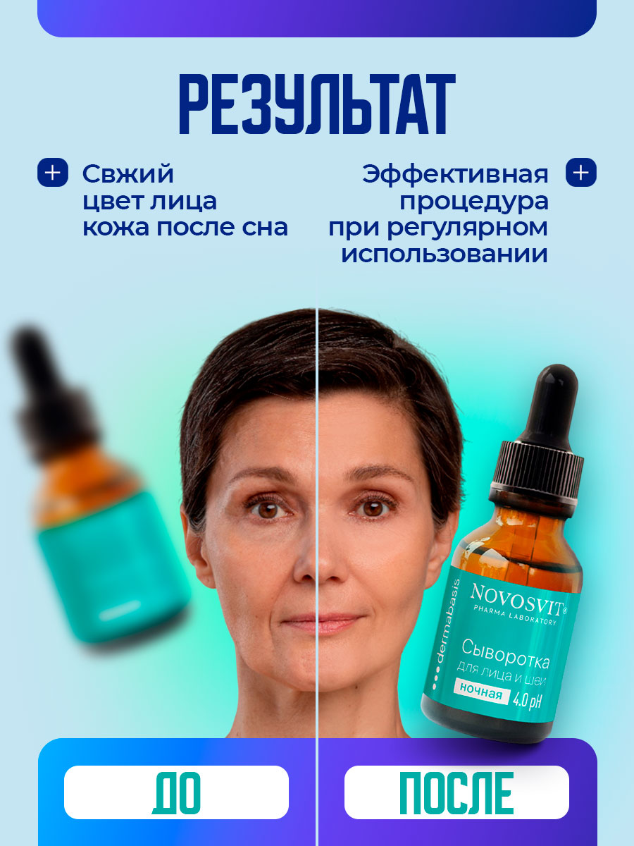 Сыворотка для лица и шеи 25мл от Novosvit + 6