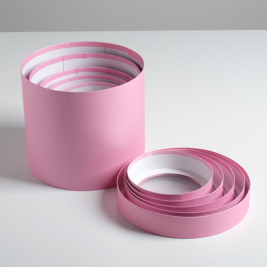 Коробка с PVC-окном «Розовая» 1шт от Дарите Счастье + 6