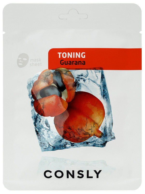 Exotic Fruits Тканевая маска Тонизирующая с экстрактом гуараны 20мл от Consly + 1