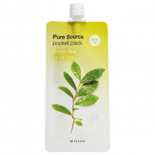 Маска кремовая ночная с экстрактом зеленого чая Pure Source Pocket pack 10мл 1шт