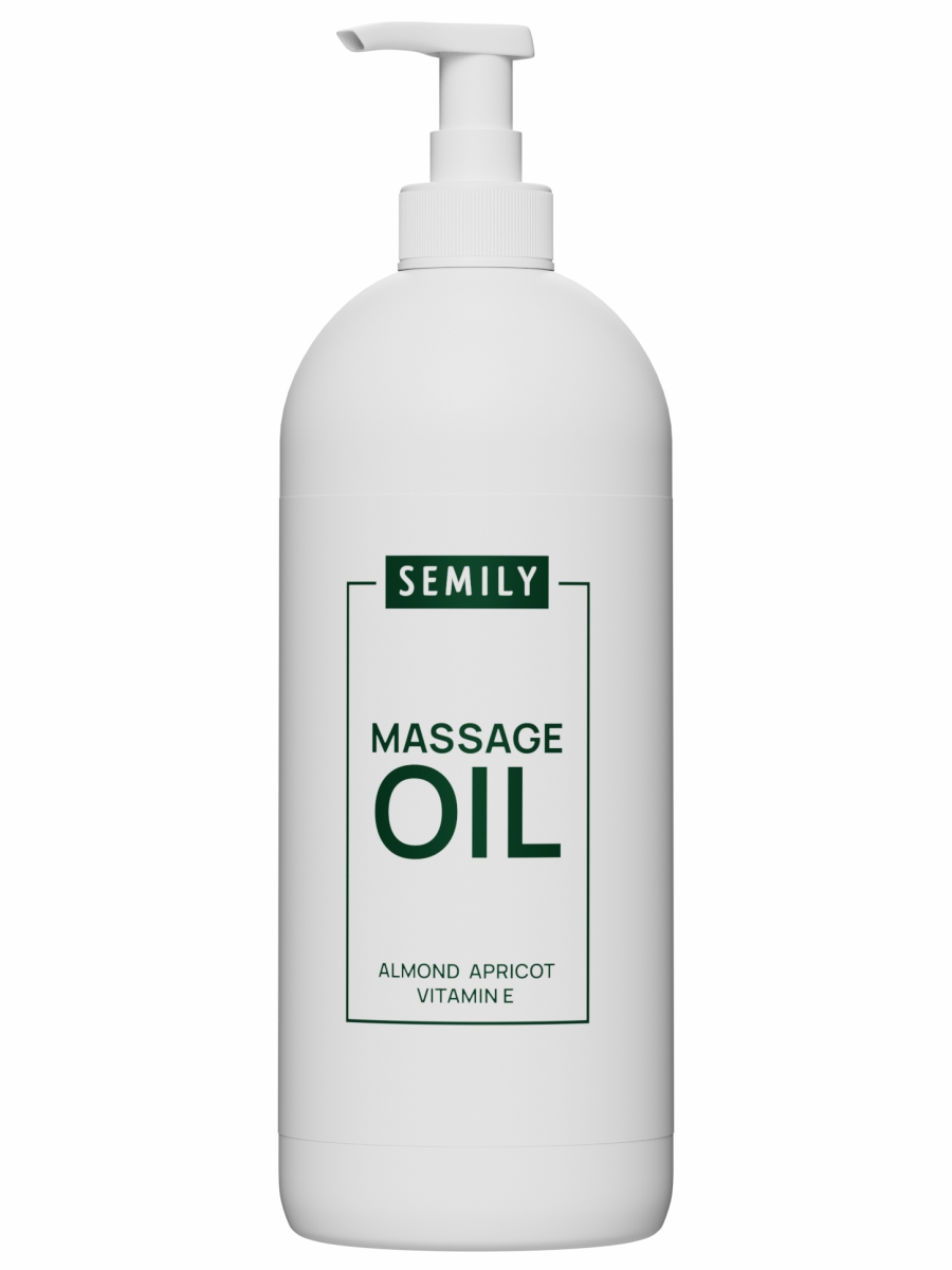 Массажное масло для тела Без запаха Almond, Apricot, Vitamin E 500мл от Semily + 2