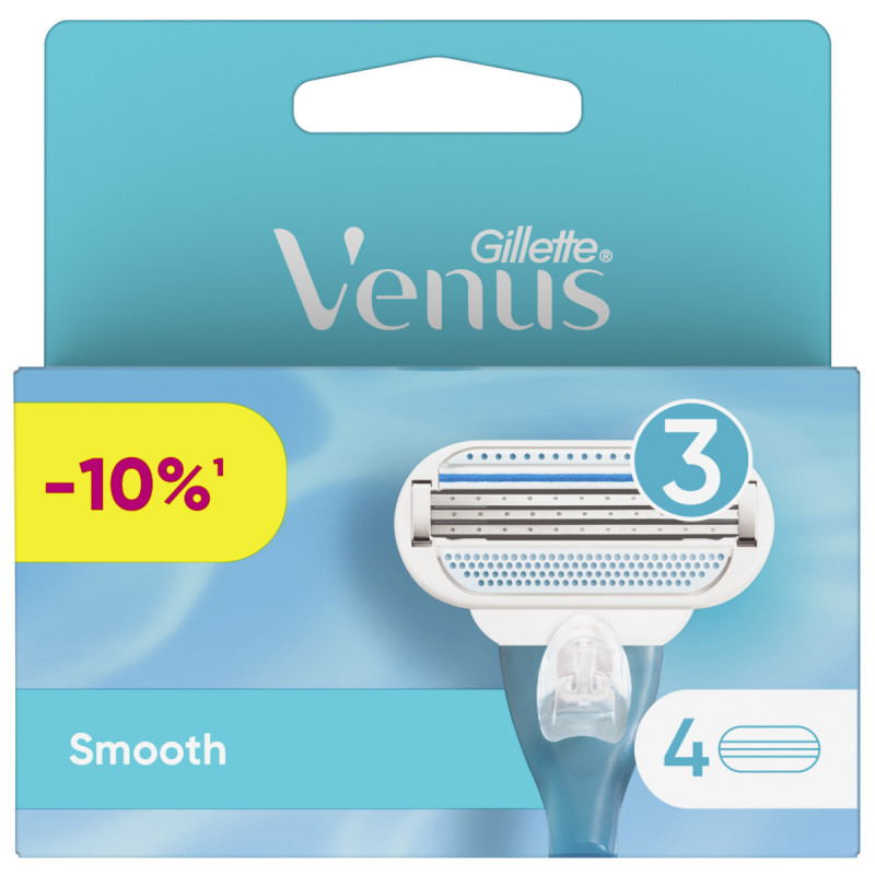 Venus Smooth Сменные кассеты 4шт от Gillette + 1