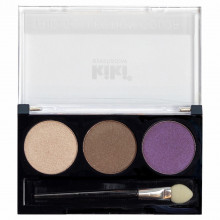 Тени для век Shadow Trio Collection Color, тон 105 бежево-коричневый / шоколад / темно-сливовый