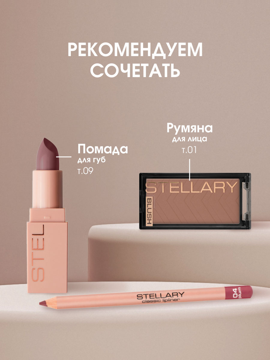 Карандаш для губ, тон 04 plum / сливовый от Stellary + 11