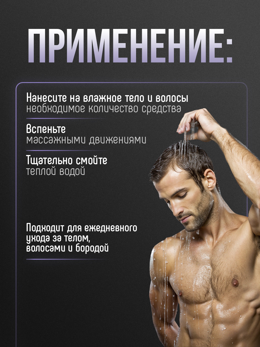 Гель-шампунь для мужчин Clean Relax 500мл от Concept Moscow + 6