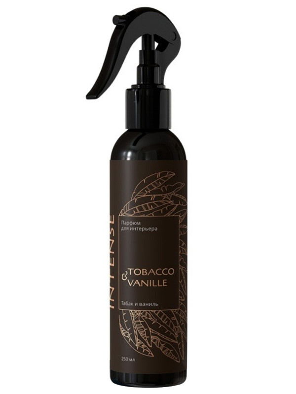 Парфюмированный Ароматизатор воздуха Intense Tobacco&vanille Табак и ваниль 250мл от Clean&Green + 1