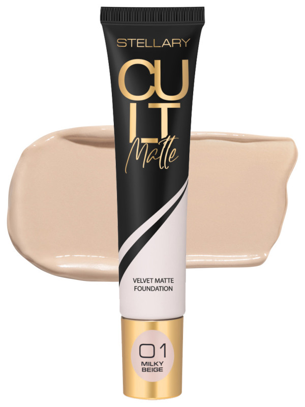 Матирующий Тональный крем Cult Matte Foundation, тон 01 молочный бежевый от Stellary + 1