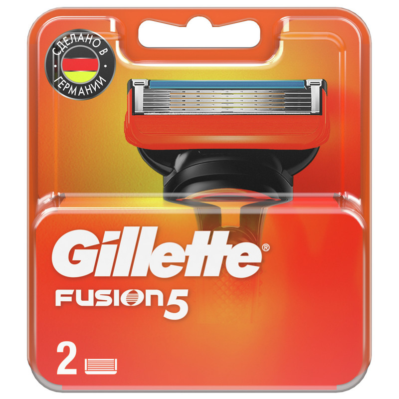 Сменные кассеты Fusion5 2шт от Gillette + 1