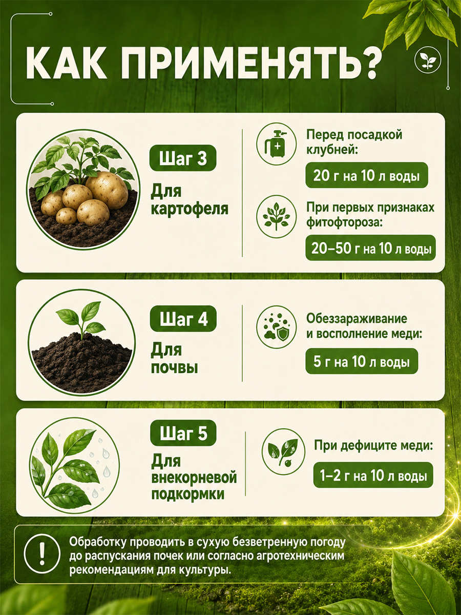 Медный купорос 100г от МосАгро + 8