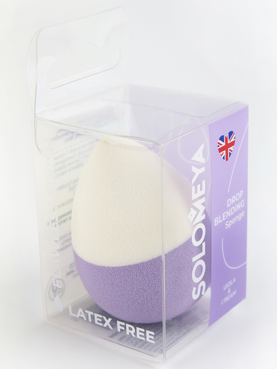 Спонж для макияжа Капля Viola&Cream Drop Blending Sponge 1шт от Solomeya + 2