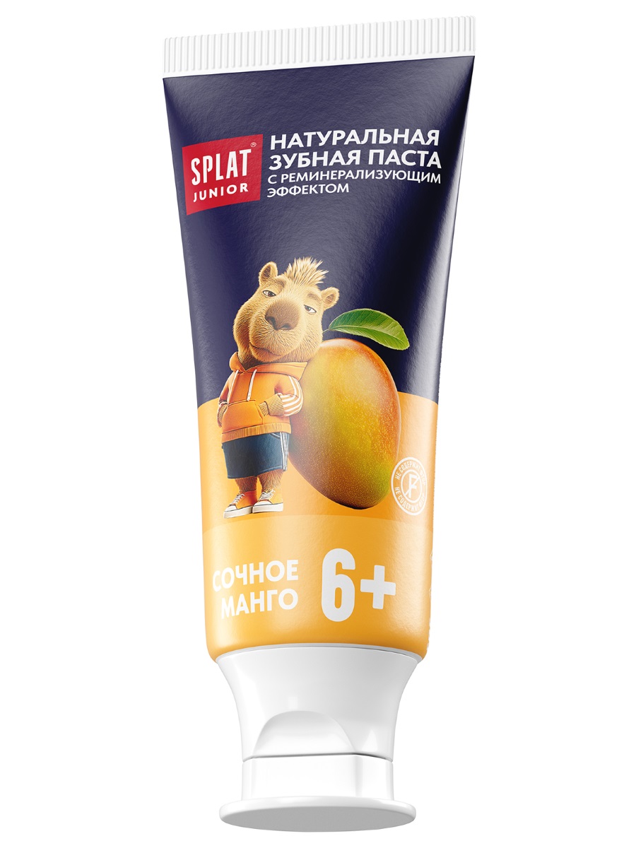 Junior Зубная паста натуральная от 6 лет Сочное манго 55мл/73г от Splat + 5